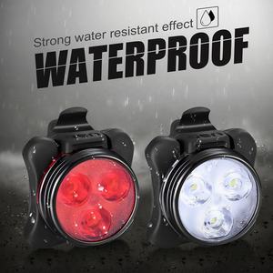 Set di 2 Luci Posteriori LED Portatili per Bicicletta Clover, Luce Freno Rossa e Bianca, Impermeabile IPx4, 50 Lumen, 4 Modalità, USB - Product Image 6