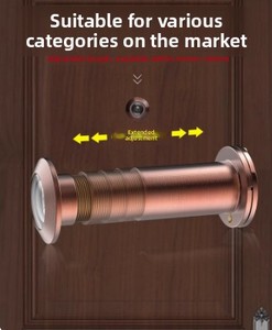 모던 200도 방화 유리 렌즈 도어 뷰어 캣아이 아연 합금 우아한 마감 캣아이 아연 합금 도어 뷰어 - Product Image 2