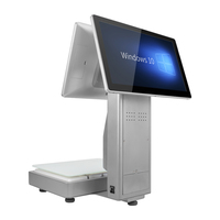 Caja Registradora Electrónica LICON de 15 kg y 15.6'' con Pantalla Táctil POS, Báscula, Impresora de Recibos con Código de Barras, IA, Windows 10, Pantalla Capacitiva de 10 Puntos, 4 GB de RAM