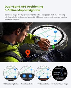 Montre connectée X2 <span class=keywords><strong>PRO</strong></span> avec écran AMOLED de 1,43 pouce, étanche 5ATM, stockage de musique, appels Bluetooth, cartes hors ligne, GPS sportif, montre intelligente pour hommes - Product Image 4