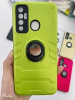 Afrique Offre Spéciale pour TECNO Series PC + TPU 2 en 1 coque arrière rigide pour SPARK 6 5 AIR avec anneau support étui de téléphone Anti-goutte