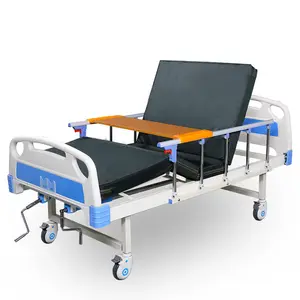 Krankenhaus manuelles Semi-Fowler-Bett zwei Funktionen Krankenhausbett einstellbares Patientenpflege-Bett mit Matratze