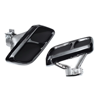 Embout d'échappement de voiture DEX pour Land Rover Range Rover 2018-2022 tuyau de silencieux d'échappement Quad en acier inoxydable SVR buse d'échappement carrée