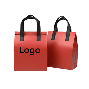 Vente en gros de sacs isothermes non tissés pliables pour le déjeuner avec poignée et logo pour le voyage livraison de nourriture boisson - Product Image 1