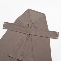 Nouveaux hijabs en jersey uni de qualité supérieure, prêts à porter, avec boutons-pression au dos, hijabs en jersey extensible, vente en gros
