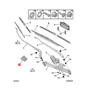 Nouveau capteur de pluie d'origine 6405P6 9656957980 pour Peugeot 1007 206 206T3E 207T3 pour Citroen C2 C3 <span class=keywords><strong>Pluriel</strong></span> A42 - Product Image 6