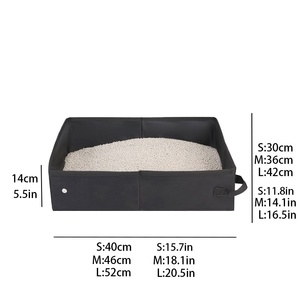 Caja de arena plegable cuadrada para gatos, de tela Oxford, portátil, impermeable, inodoro <span class=keywords><strong>grande</strong></span> para gatos, <span class=keywords><strong>arenero</strong></span> para coche - Product Image 2
