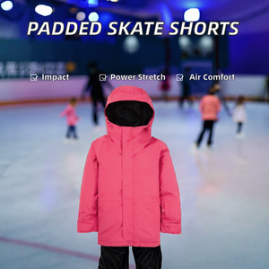 Shorts de patinage artistique respirants pour enfants avec fermeture éclair et rembourrage, double épaisseur, protection anti-chute pour patinage à roulettes et sur glace - Product Image 2