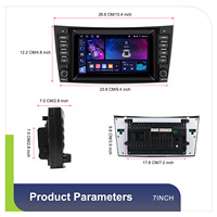 Autoradio Android Podofo 7'' 4+64G avec Carplay/Android Auto sans fil, GPS/WiFi pour Mercedes-Benz Classe E W211 E200 CLS W219 OEM/ODM