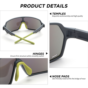 Fabricants de lunettes de soleil <span class=keywords><strong>sport</strong></span> vintage en Chine, monture TR90, lunettes de soleil <span class=keywords><strong>sport</strong></span> de luxe, lunettes de <span class=keywords><strong>sport</strong></span> pour le cyclisme et la course à pied - Product Image 3