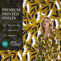 Beliebter Organischer Geometrischer Blumendruck Baumwoll-Popeline-Stoff Kleid Weich Atmungsaktiv Umweltfreundlich OEM Maßgeschneiderte Jungen-Handarbeitshemden