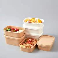 Lunch Fried Chicken To Go Afhaallocatie Papieren Doos Afhaalverpakking Fastfood Verpakking Kraft Papier Bakjes
