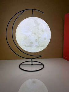 Lámpara Lunar Recargable con Control Táctil y Remoto, Impresa en 3D, con 16 Colores, Luz Nocturna - Product Image 2