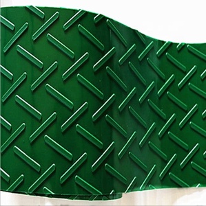 Green Herringbone Pattern <strong>Conveyor</strong> <strong>Belt</strong> Cold-resistant Non-slip PVC Small Eight-shaped Pattern <strong>Belt</strong> - Product Image 1