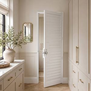 <span class=keywords><strong>Volets</strong></span> de porte à battants en bois massif Paulownia, finition peinte, teintée, brossée, couleur personnalisée, largeur et hauteur sur mesure, OEM, pour usage quotidien - Product Image 2