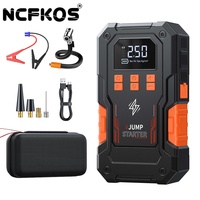 Démarreur de voiture portable NCFKOS avec compresseur d'air 150 PSI, gonfleur de pneus, booster de batterie d'urgence, batterie externe
