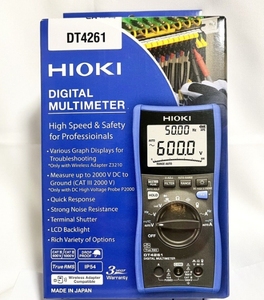 Multimètre numérique portable HIOKI DT4261 True RMS 6000 comptes, test de courant direct 10A, 1000V (classe III) et 600V - Product Image 1