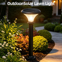 Lampe solaire LED moderne IP65 pour jardin, contrôle automatique/programmable, étanche, pour l'aménagement extérieur de villas, cours, parcs et allées.