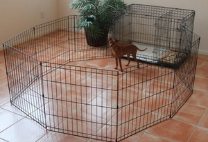 Parc <span class=keywords><strong>pour</strong></span> animaux de compagnie, intérieur/<span class=keywords><strong>extérieur</strong></span>, en acier galvanisé, portable, pliable, clôture de sécurité <span class=keywords><strong>pour</strong></span> chiens, chats, lapins - Product Image 5