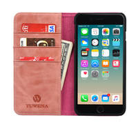 Casing Ponsel Kulit Asli Buatan Tangan Dapat Dilepas Lipat Mewah Warna Pink untuk Aquos Zero 6 Logo Kustom Label Kartu Emas Timbul