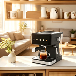 Machine à expresso semi-automatique PANCERKA avec écran LCD, 20 bars, multifonctionnelle, <span class=keywords><strong>petite</strong></span>, mousse de lait, vapeur, normes EU, UK, US - Product Image 2