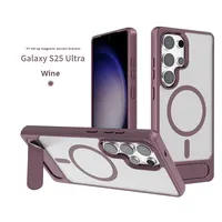 Étui de protection multifonction pour Samsung S25 Plus Ultra, antichoc magnétique, avec support inclinable et rabattable