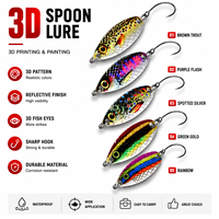 Lot de leurres de pêche en métal renforcé en fer blanc, type spinner-cuillère, 2g-5g, pour la pêche à l'anguille en rivière