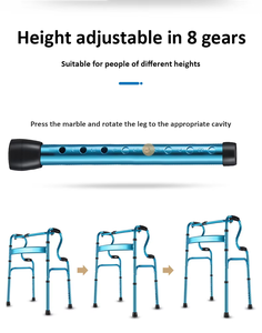 Ventas directas de fábrica Calidad médica Aluminio Plegable <span class=keywords><strong>Personas</strong></span> <span class=keywords><strong>mayores</strong></span> Ayudas para caminar Andador ligero Rollator - Product Image 6
