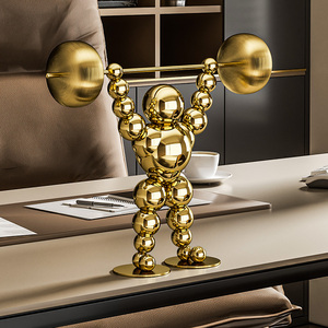 Nouveauté, figurine en acier inoxydable de conception moderne faite à la main, idéale pour le bureau ou la maison, présentoir de table unique, prix de gros - Product Image 2
