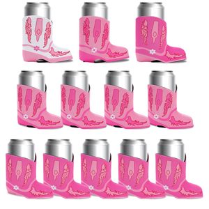 Fundas térmicas de neopreno para latas, estilo vaquero, delgadas y ajustadas, para bebidas en fiestas western - Product Image 1