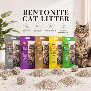 Factory Supply Bentonite Cat Litter Cat Litter <b>Sand</b> Dust Free Fast Clumping for Wholesale OEM/ODM - Product Image 1