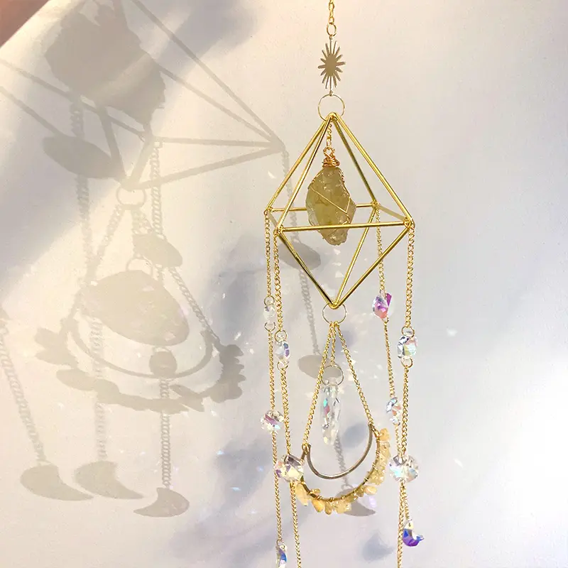 Wholesale high quality natural crystal sun catcher crystal sun catchers hanging suncatche for decoration