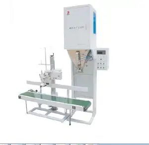 granule grain rice sugar bean bag packing machine with conveyor and sewing machine