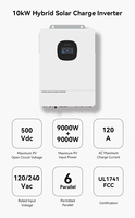 Kit de Paneles Solares de 10kW con Accesorios, Inversor de Batería de Fase Dividida, Conectores de Cable y Paneles