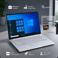 Computer Portatile 14.1 Pollici con Processore AMD Ryzen 5 6600H, Corpo in Metallo, Interfaccia Type-C Multifunzione e Riconoscimento Impronte Digitali