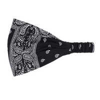 Ikat Rambut Kasual Elastis SASA Motif Bunga Mete Bahan Spandex/Polyester Buatan Tangan Unisex 6 Pilihan Warna untuk Penggunaan Sehari-hari Buatan Cina