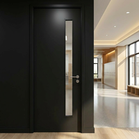 Porte de laboratoire scolaire en gros, insonorisation 35 dB, composite PVC stratifié, étanche, design minimaliste, pour chambre d'hôtel, garantie 3 ans
