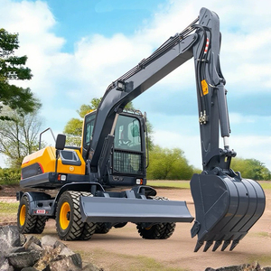 Excavatrice sur roues chinoise économique de 13, 15, 18 et 21 tonnes, excavatrice hydraulique sur roues avec godet - Product Image 4