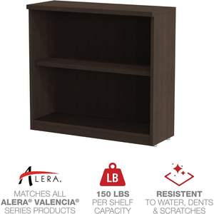 Librería de 2 estantes serie Alera Valencia ALEVA633032ES Espresso-31.75 pulgadas. X 14 pulgadas X 29.5 Pulgadas - Product Image 5