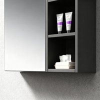 Meuble-lavabo mural simple avec miroir intégré et étagères de rangement, optimisation de l'espace - Meilleures ventes