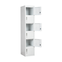 Casier de gym en acier de qualité supérieure, casier métallique avec portes battantes, armoire de rangement en métal pour vêtements, pour le bureau et la maison