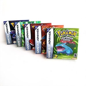 Emerald Leaf Green Fire Red Ruby Sapphire Holographic Metallic Foil Finish <b>Game</b> Cartridge Manual Box for Gba Gameboy - Product Image 2