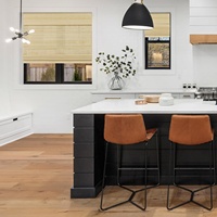 Persianas Romanas de Bambú Premium, Elegantes y Duraderas, Tratamientos de Ventanas que Filtran la Luz, Decoración del Hogar, Cortina de Bambú