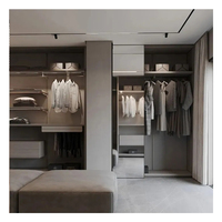 SJUMBO personnalisé moderne en bois garde-robe placard de rangement meuble de chambre à coucher principal avec coiffeuse pour Villa