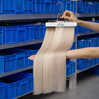Extensions de cheveux Genius Weft européens personnalisables avec logo, disponibles en emballage sur mesure et prêtes à être coupées