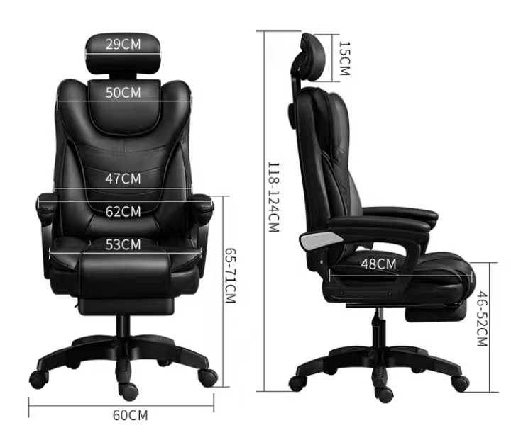 Rotating Chair Packaged Luxury Boss Leather Ergonomic Massage Revolving Recliner Swivel Office ...