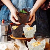 Gobelets en papier pour cupcakes, imprimés sur mesure, résistants à l'huile, doublures jetables pour la cuisson de gâteaux, pour la maison et la boulangerie