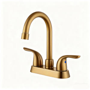 <span class=keywords><strong>Robinet</strong></span> de cuisine commercial pour hôtel, en alliage de zinc, à double poignée, à arc élevé, pivotant à 360°, flexible, avec bec brossé, à montage sur comptoir, moderne, en céramique - Product Image 5