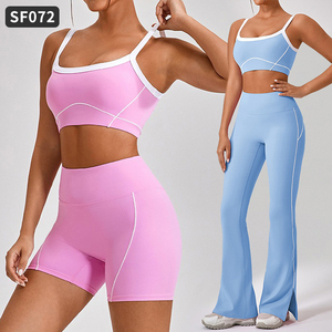 Venta al por mayor de ropa sin costuras con logotipo personalizado para niñas, conjuntos de yoga para gimnasio de talla grande para mujeres, conjuntos de yoga, conjuntos de yoga deportivos para mujeres, conjuntos de yoga deportivos para mujeres - Product Image 1