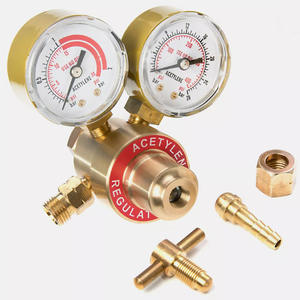 Régulateur en laiton à double manomètre Victor CGA200 pour acétylène-oxygène, pour soufflet, torche, découpe, soudage sous pression, brasage - Product Image 2